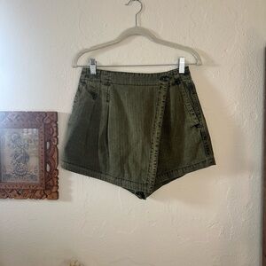 Free People Khaki Wrap Skort